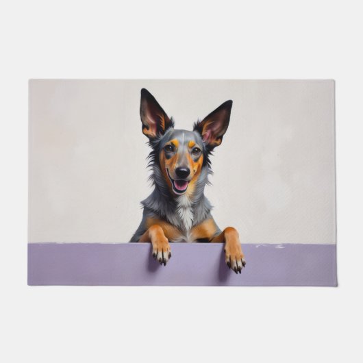 Zijden Windhound Deurmat Kunst (Voorkant)