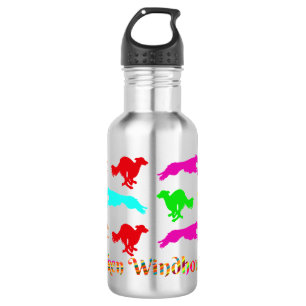 Zijden Windhound hardlopen  Waterfles
