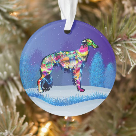 Zijden Windhound Ornament (Boom)