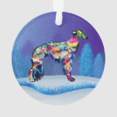 Zijden Windhound Ornament (achterkant)