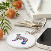 Zijden Windhound Sleutelhanger (Voorkant Rechts)