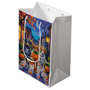Zijden Windhoundhonden in Halloween-kostuums Medium Cadeauzakje