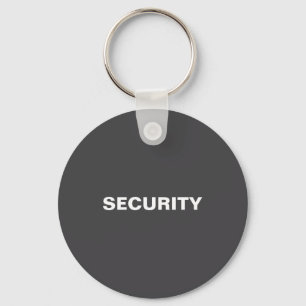 Zijdeprint Heren Dames Zwart Uni Beveiliging Sleutelhanger