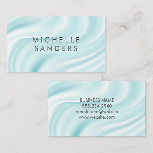 Zijderige drapery visitekaartje (Voorkant / Achterkant)