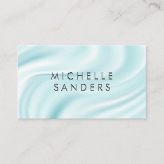 Zijderige drapery visitekaartje (Voorkant)