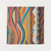Zijderoute Winding #2 Wandkleed (Voorkant (horizontaal))