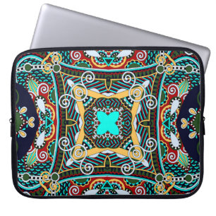 zijderupskarakter of vierkant voorontwerp van zijd laptop sleeve