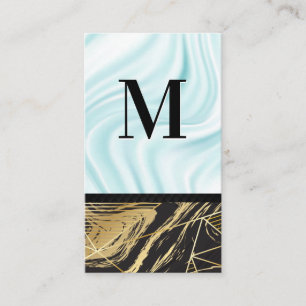 Zijderzijde Monogram Marmer Visitekaartje