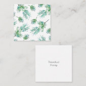 Zijderzijde patroon 'Pine Branches' Notitiekaartje (Voorkant / Achterkant)