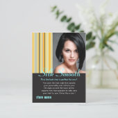 Zijdezacht haar briefkaart (Staand voorkant)