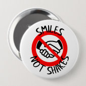 Zijlen niet Schaduwen Geen handschudden Ronde Button 4,0 Cm (Voorkant /achterkant)