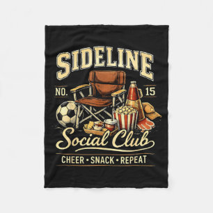 Zijlijn Sociale Club Cheer Snack Herhaal Voetbal M Fleece Deken