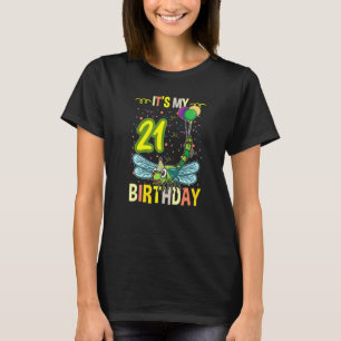 Zijn 21ste Birthday Dragonfly Insect T-shirt