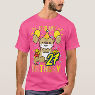 Zijn 27e verjaardag Otter T-shirt
