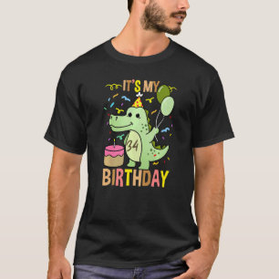 Zijn 34e verjaardag krokodille Alligator T-shirt