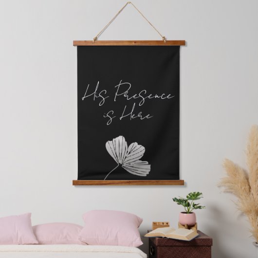 Zijn aanwezigheid is hier botanische bijbelkunstsc hangend wandkleed (Slaapkamer)