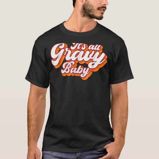 Zijn Al Grijze Baby Retrodesign T-shirt (Voorkant)