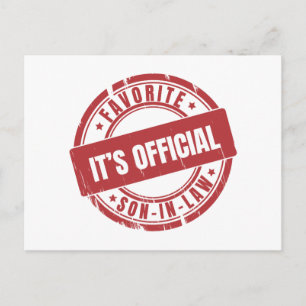 Zijn ambtenaar is de favoriete zoon in de wet feestdagenkaart