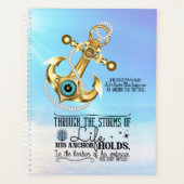 Zijn anker houdt de blauwe oceaan vast planner (Voorkant)