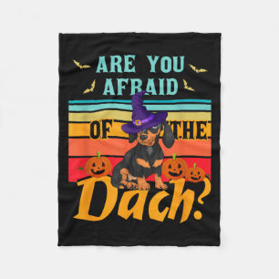 Zijn bang voor de Dach grappige Das hond Fleece Deken
