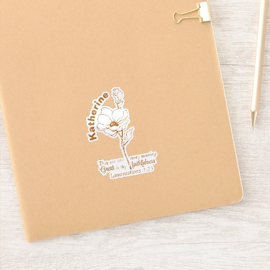 Zijn barmhartigheden zijn nieuwe Bijbelvers met de Sticker (Notitieboek)