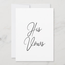 Zijn beloftekaart | Trouwbelofteboekje voor de bru Kaart