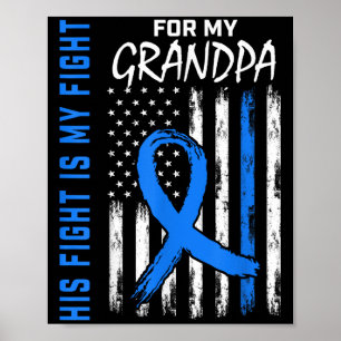 Zijn blauwe strijd is mijn strijd tegen diabetes b poster