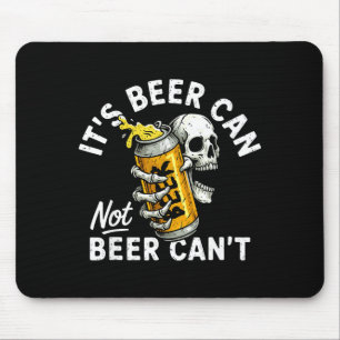 Zijn Blikje Bier Niet Blikje Bier Schedel Skelet D Muismat