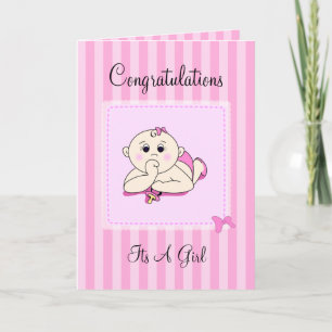 Zijn Congrats een Personaliseerbare Meisje - Kaart