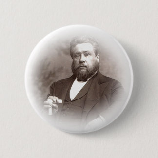 Zijn creed was Christus gekruisigd. Ronde Button 5,7 Cm
