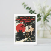 Zijn Cute Moving Afbeelding Machine Songbook Briefkaart (Staand voorkant)