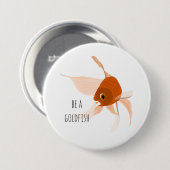 zijn een oranje zwarte zwarte illustratie van goud ronde button 7,6 cm (Voorkant /achterkant)