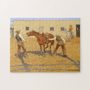 Zijn eerste les 1903 door Frederic Remington Legpuzzel