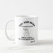 Zijn elegante en haar ware liefde wordt nooit oud koffiemok (Links)
