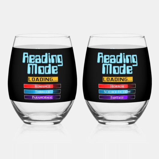 Zijn en haar aangepaste genre leesmodus wijnglas zonder voet (Voorkant)
