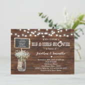 Zijn en haar bruiloft douche rustige schuur kaart (Staand voorkant)