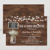 Zijn en haar bruiloft douche rustige schuur kaart (Voorkant / Achterkant)