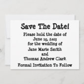 Zijn en haar cowboy Boots redden de datum Save The Date (Achterkant)