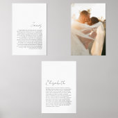 Zijn en haar geloften bruiloft portret muurkunst sets (Voorkant)