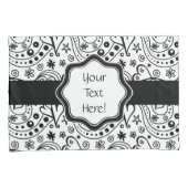 Zijn en haar gepersonaliseerde harten houden van p kussensloop (Voorkant-Rechts)