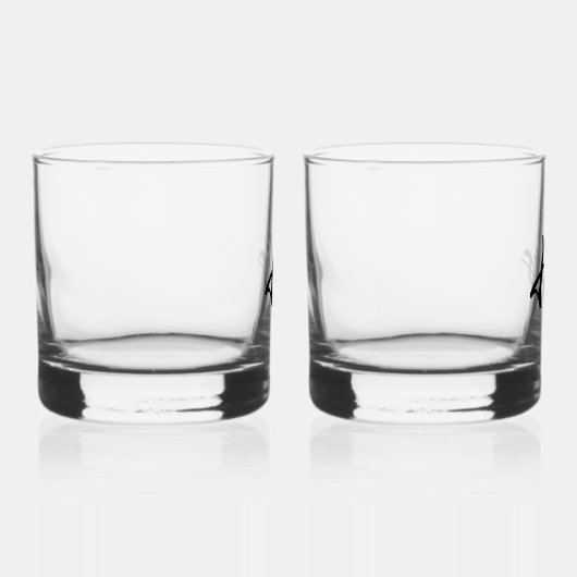 Zijn en haar gestileerde script wijnglas whisky glas (Rechts)