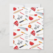 Zijn en haar paar stellen gereedschap Keukenschoen Kaart (Achterkant)