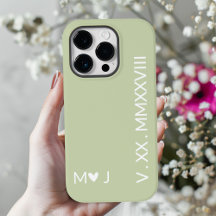 Zijn en haar Roman Numeral iPhone Case Couple Gift