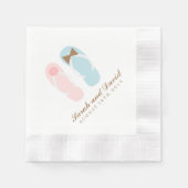 Zijn en haar Teenslippers Beach bruiloft Servetten (Voorkant)