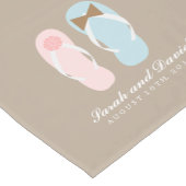 Zijn en haar Teenslippers persoonlijke bruiloft Korte Tafelloper (Hoek)