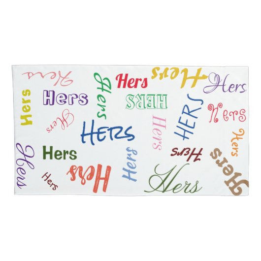 Zijn en Hers Pillowcase Kussensloop (Achterkant-Rechts)