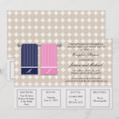 Zijn en Hers Towells Moderne Couples Shower Kaart (Voorkant / Achterkant)