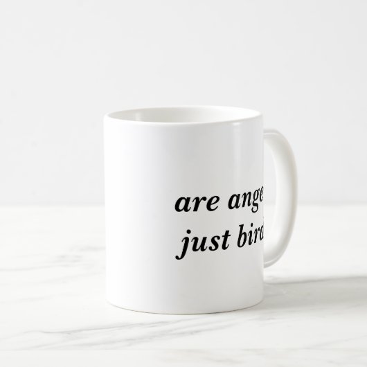 Zijn engelen gewoon vogels mok (Voorkant rechts)