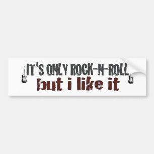 Zijn enige rots en rol bumpersticker