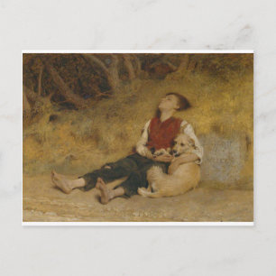 Zijn enige vriend van Briton Riviere Briefkaart